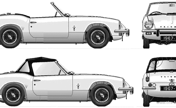 Triumph Spitfire Mk.III (1967) - Triumph - drawings, dimensions, pictures of the car