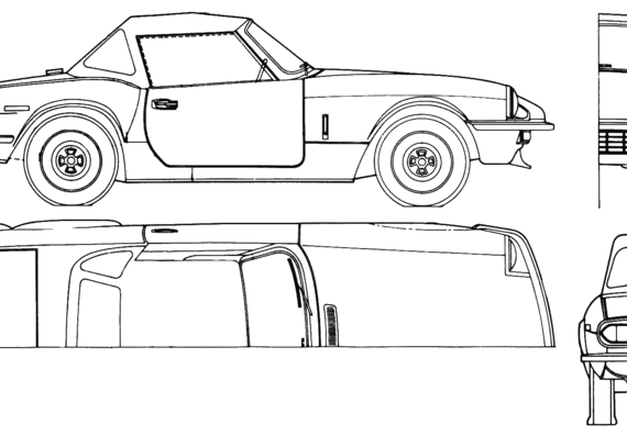 Triumph Spitfire Softtop (1975) - Triumph - drawings, dimensions, pictures of the car