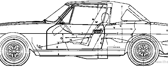 Triumph Stag (1971) - Триумф - чертежи, габариты, рисунки автомобиля