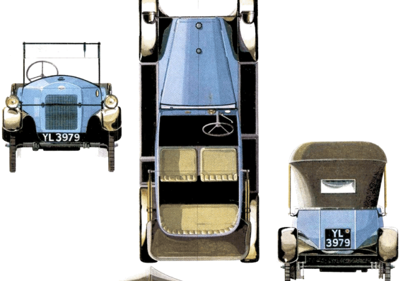 Trojan Chummy Tourer (1922) - Various cars - drawings, dimensions, pictures of the car