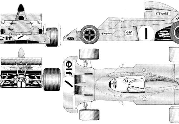 Tyrrell 005 F1 - Разные автомобили - чертежи, габариты, рисунки автомобиля