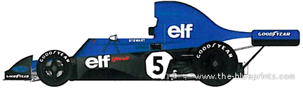 Tyrrell 006 F1 GP (1973) - Разные автомобили - чертежи, габариты, рисунки автомобиля
