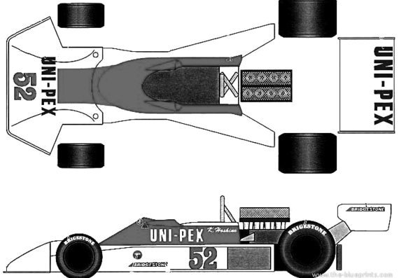 Tyrrell 007 F1 (1976) - Разные автомобили - чертежи, габариты, рисунки автомобиля