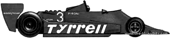 Tyrrell 009 F1 (1979) - Разные автомобили - чертежи, габариты, рисунки автомобиля