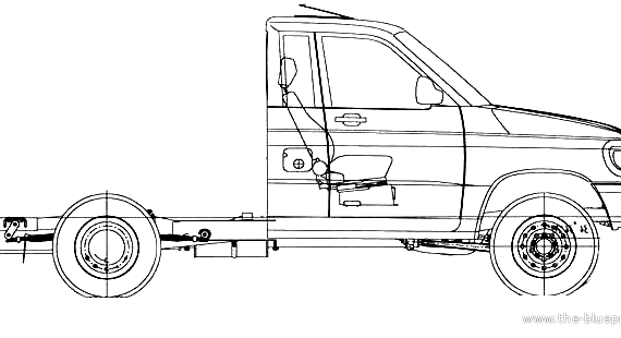 UAZ-2360 - УАЗ - чертежи, габариты, рисунки автомобиля