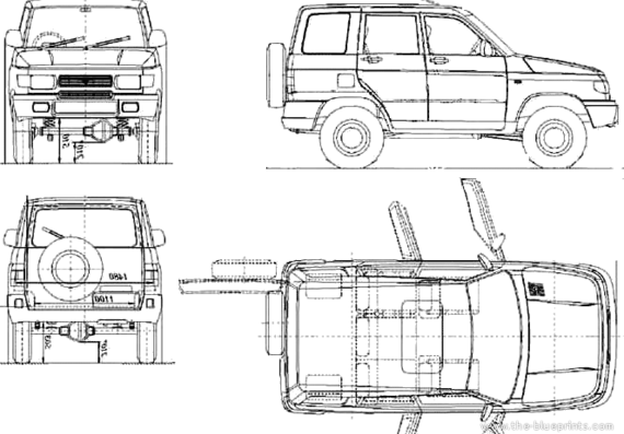 UAZ-3160 - УАЗ - чертежи, габариты, рисунки автомобиля