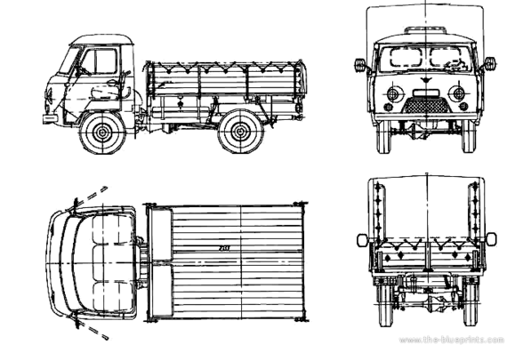 UAZ-3305 - УАЗ - чертежи, габариты, рисунки автомобиля