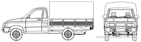 UAZ 2360 (2005) - УАЗ - чертежи, габариты, рисунки автомобиля