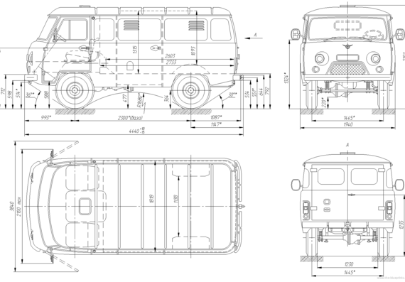 UAZ 3741 (2005) - UAZ - drawings, dimensions, pictures of the car