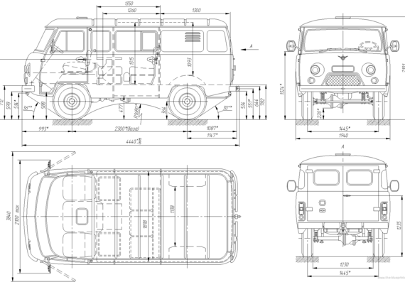 UAZ 3909 (2005) - UAZ - drawings, dimensions, pictures of the car