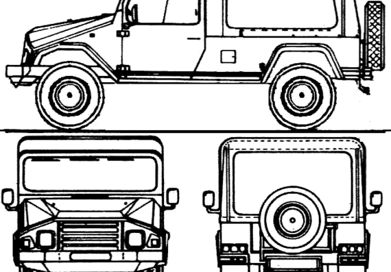 UMM Alter 2.5D - Разные автомобили - чертежи, габариты, рисунки автомобиля