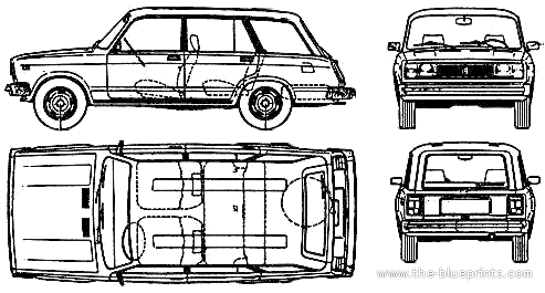 VAZ 2104 - Лада - чертежи, габариты, рисунки автомобиля