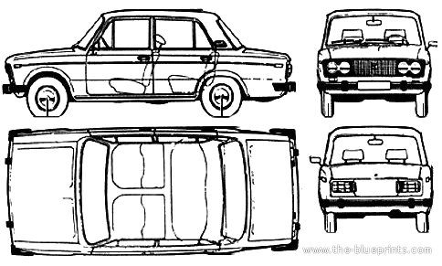 VAZ 2106 Lada Riva - Лада - чертежи, габариты, рисунки автомобиля