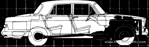 Vandan Plas Princess (1967) - Разные автомобили - чертежи, габариты, рисунки автомобиля