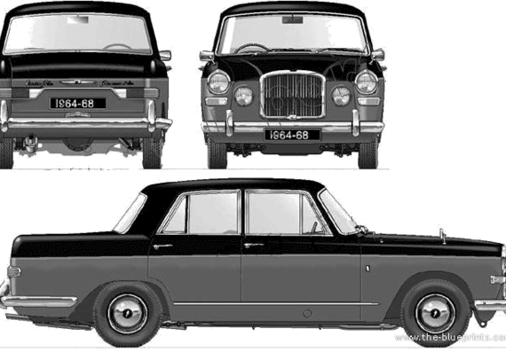 Vanden Plas Princess 4-Litre R (1964) - Разные автомобили - чертежи, габариты, рисунки автомобиля