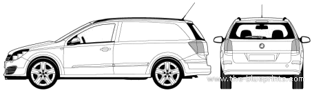 Vauxhall AstraVan (2012) - Воксхолл - чертежи, габариты, рисунки автомобиля