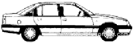 Vauxhall Carlton - Воксхолл - чертежи, габариты, рисунки автомобиля
