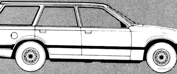 Vauxhall Carlton A Estate (1981) - Воксхолл - чертежи, габариты, рисунки автомобиля
