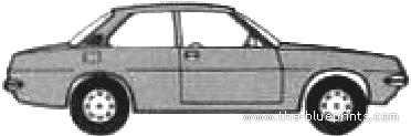 Vauxhall Cavalier 2-Door (1979) - Воксхолл - чертежи, габариты, рисунки автомобиля