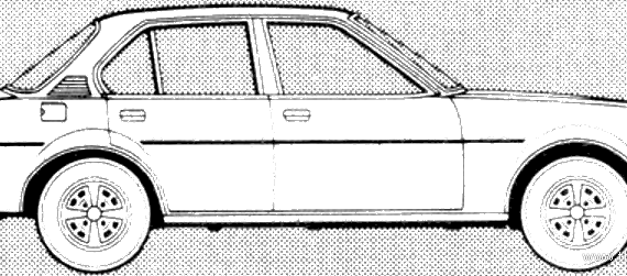 Vauxhall Cavalier A 1300 (1980) - Воксхолл - чертежи, габариты, рисунки автомобиля