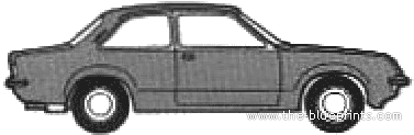 Vauxhall Chevette 2-Door (1979) - Воксхолл - чертежи, габариты, рисунки автомобиля