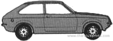 Vauxhall Chevette 3-Door GLS (1979) - Воксхолл - чертежи, габариты, рисунки автомобиля