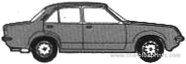 Vauxhall Chevette 4-Door GLS (1979) - Воксхолл - чертежи, габариты, рисунки автомобиля