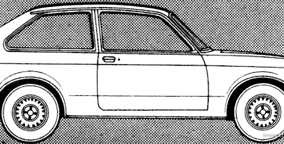 Vauxhall Chevette ES 3-Door (1981) - Воксхолл - чертежи, габариты, рисунки автомобиля