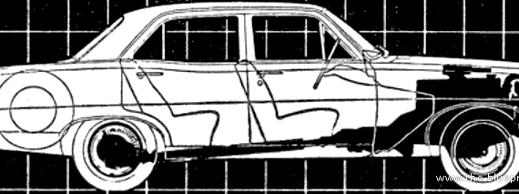 Vauxhall Cresta Deluxe (1966) - Воксхолл - чертежи, габариты, рисунки автомобиля