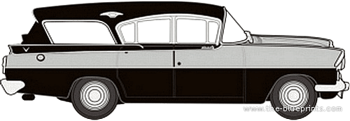 Vauxhall Cresta PA Friary Estate - Воксхолл - чертежи, габариты, рисунки автомобиля