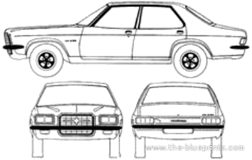 Vauxhall VX4-90 FE (1972) - Воксхолл - чертежи, габариты, рисунки автомобиля