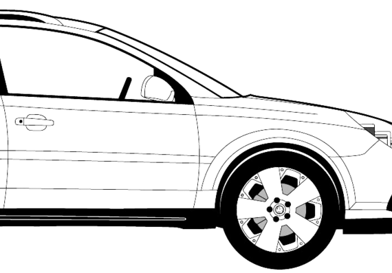 Vauxhall Vectra Estate (2007) - Воксхолл - чертежи, габариты, рисунки автомобиля