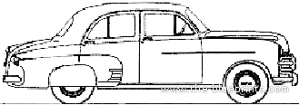 Vauxhall Velox E (1951) - Воксхолл - чертежи, габариты, рисунки автомобиля