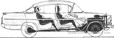 Vauxhall Velox PA (1958) - Воксхолл - чертежи, габариты, рисунки автомобиля