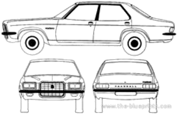 Vauxhall Ventura FE (1972) - Воксхолл - чертежи, габариты, рисунки автомобиля