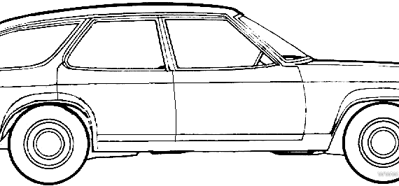 Vauxhall Victor Estate 2300 (1974) - Воксхолл - чертежи, габариты, рисунки автомобиля