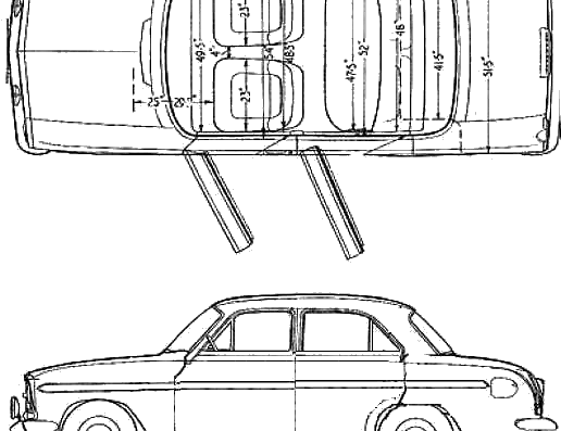 Vauxhall Victor FB VX4-90 (1964) - Воксхолл - чертежи, габариты, рисунки автомобиля