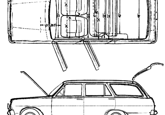 Vauxhall Victor FC 101 Estate (1965) - Vauxhall - drawings, dimensions, pictures of the car