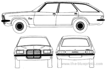 Vauxhall Victor FE 2300 SL Estate (1972) - Воксхолл - чертежи, габариты, рисунки автомобиля