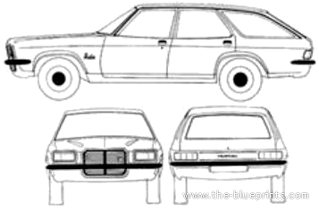 Vauxhall Victor FE DeLuxe Estate (1972) - Воксхолл - чертежи, габариты, рисунки автомобиля