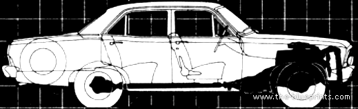 Vauxhall Viscount (1967) - Воксхолл - чертежи, габариты, рисунки автомобиля
