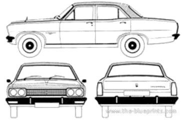 Vauxhall Viscount (1972) - Воксхолл - чертежи, габариты, рисунки автомобиля