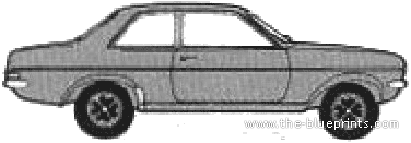 Vauxhall Viva 2-Door GLS (1979) - Воксхолл - чертежи, габариты, рисунки автомобиля