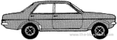 Vauxhall Viva 4-Door GLS (1979) - Воксхолл - чертежи, габариты, рисунки автомобиля