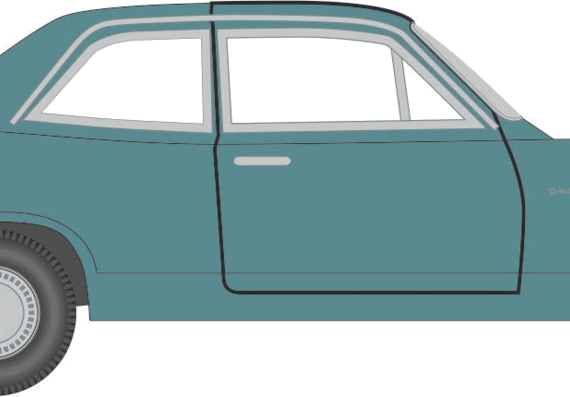 Vauxhall Viva HB 2-Door - Воксхолл - чертежи, габариты, рисунки автомобиля