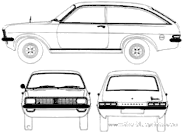 Vauxhall Viva HC 2300 SL Estate (1972) - Воксхолл - чертежи, габариты, рисунки автомобиля