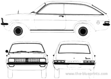 Vauxhall Viva HC SL Estate (1972) - Воксхолл - чертежи, габариты, рисунки автомобиля