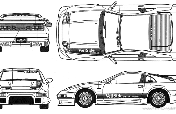VeilSide 300ZX C-I Model - Ниссан - чертежи, габариты, рисунки автомобиля