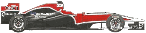 Virgin VR-02 Cosworth F1 GP (2011) - Разные автомобили - чертежи, габариты, рисунки автомобиля