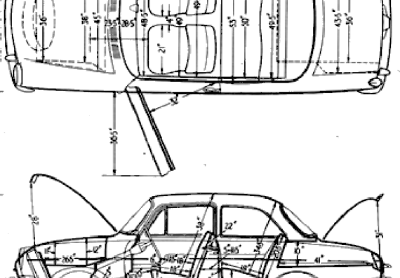 Volkswagen 1500 S (1964) - Фольцваген - чертежи, габариты, рисунки автомобиля